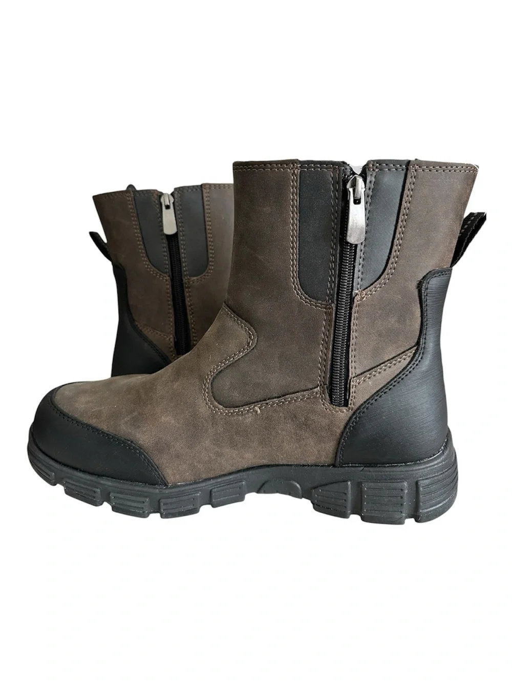 Ozark Trail Men’s Waterproof Chelsea Rain & Snow Boot in Brown and Black